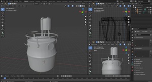 View the event “3D Modelling Course”; image description: A screenshot of a 3D modelled object in the 3D modelling program Blender
