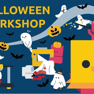 Vis arrangementet «Halloween-workshop»; bildebeskrivelse: Sykt kul halloween workshop banner