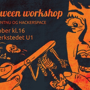 Vis arrangementet «Halloween workshop»; bildebeskrivelse: Forskrekket dame