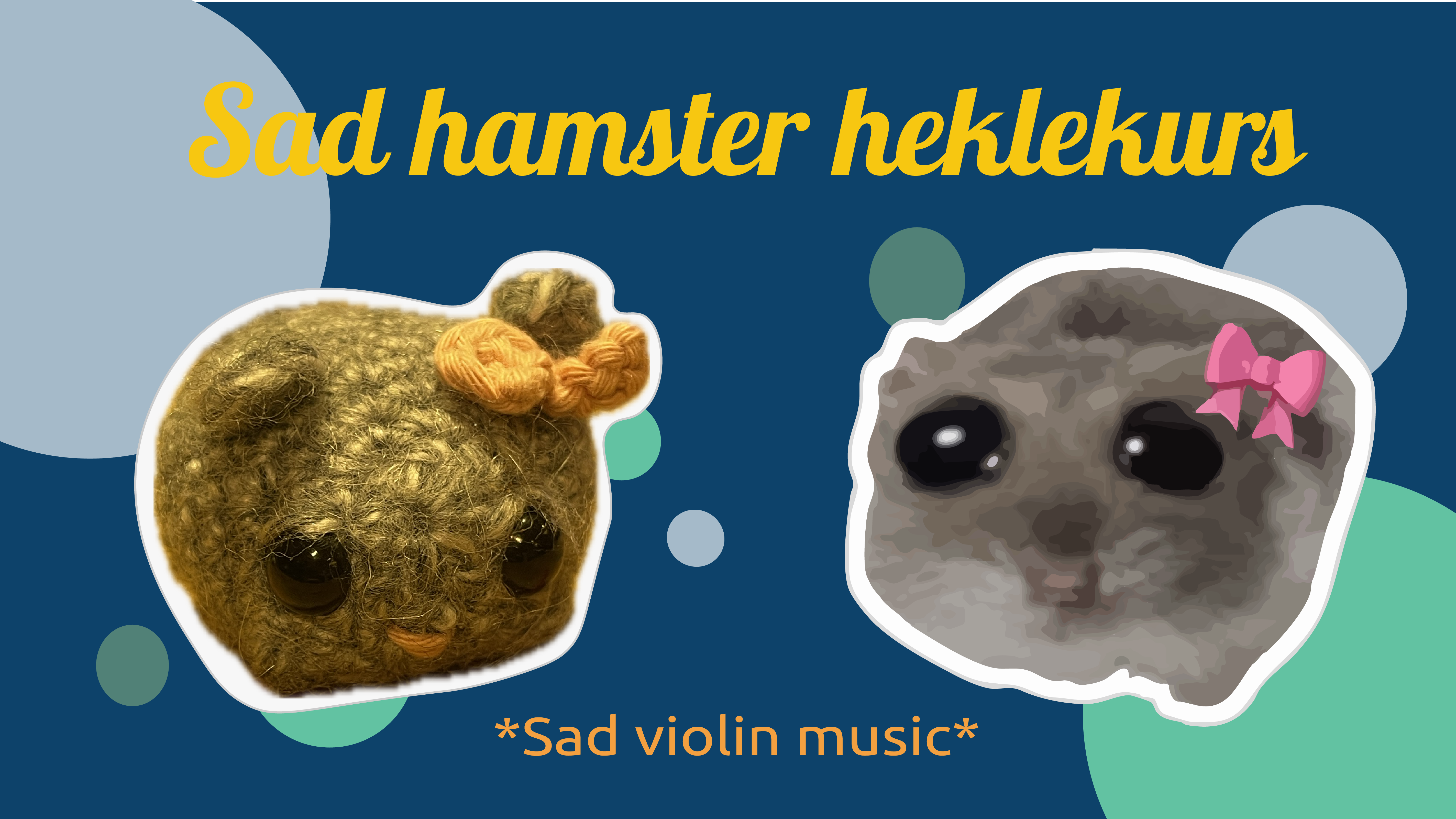 Crochet sad hamster and real sad hamster